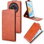 For Fossibot S3 Pro Magnetic Vertical Flip Leather Phone Case with Buckle(Brown)