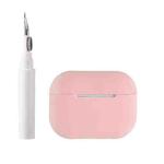 For AirPods Pro 2 Silicone Earphone Protective Case with Cleaning Pen(Pink)
