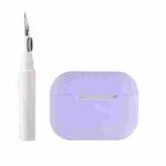 For AirPods Pro 2 Silicone Earphone Protective Case with Cleaning Pen(Light Purple)