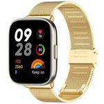 For Redmi Watch 3 xDfind Buckle Metal Steel Mesh Watch Band(Gold)