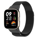For Redmi Watch 3 xDfind Milanese Magnetic Metal Steel Mesh Watch Band(Black)