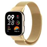 For Redmi Watch 3 xDfind Milanese Magnetic Metal Steel Mesh Watch Band(Gold)