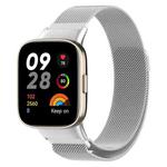 For Redmi Watch 3 xDfind Milanese Magnetic Metal Steel Mesh Watch Band(Silver)
