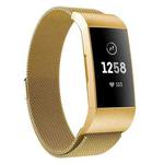 For Fitbit Charge 3 / 4 xDfind Milanese Magnetic Stainless Steel Watch Band(Gold)