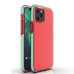 For iPhone 12 mini TPU Double-color Shockproof Protective Case(Mint Green)