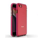 For iPhone SE 2022 / SE 2020 TPU Double-color Shockproof Protective Case(Rose Red)