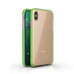 For iPhone XS Max TPU Double-color Shockproof Protective Case(Fresh Green)