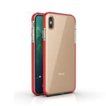 For iPhone XS Max TPU Double-color Shockproof Protective Case(Red)