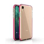 For iPhone XR TPU Double-color Shockproof Protective Case(Rose Red)