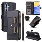 For Samsung Galaxy A16 / 26 Crossbody Strap RFID Blocking Zipper Wallet Leather Phone Case(Black)