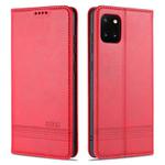 For Samsung Galaxy Note 10 Lite AZNS Magnetic Calf Texture Horizontal Flip Leather Case with Card Slots & Holder & Wallet(Red)