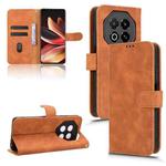 For Meizu Note 16 Skin Feel Magnetic Flip Leather Phone Case(Brown)
