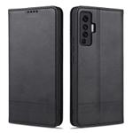 For vivo X50 / X50 Pro AZNS Magnetic Calf Texture Horizontal Flip Leather Case with Card Slots & Holder & Wallet(Black)