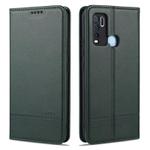 For vivo Y50 AZNS Magnetic Calf Texture Horizontal Flip Leather Case with Card Slots & Holder & Wallet(Dark Green)