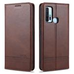 For vivo Z6 AZNS Magnetic Calf Texture Horizontal Flip Leather Case with Card Slots & Holder & Wallet(Dark Brown)