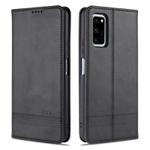 For Huawei Honor V30 AZNS Magnetic Calf Texture Horizontal Flip Leather Case with Card Slots & Holder & Wallet(Black)
