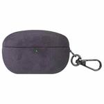 For Sony WF-1000XM5 Turned Fur Leather Earphone Case with Hook(Purple)