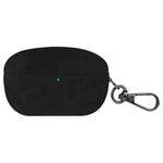 For Sony WF-1000XM5 Turned Fur Leather Earphone Case with Hook(Black)