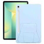 For Samsung Galaxy Tab S10 FE / S9 Folding Magnetic Holder Acrylic Leather Back Tablet Case(Sky Blue)