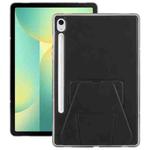 For Samsung Galaxy Tab S10 FE / S9 Folding Magnetic Holder Acrylic Leather Back Tablet Case(Black)