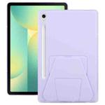 For Samsung Galaxy Tab S10 FE / S9 Folding Magnetic Holder Acrylic Leather Back Tablet Case(Purple)