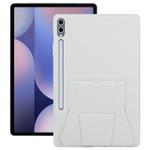 For Samsung Galaxy Tab S10+ / S9+ Folding Magnetic Holder Acrylic Leather Back Tablet Case(Grey)