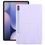 For Samsung Galaxy Tab S10+ / S9+ Folding Magnetic Holder Acrylic Leather Back Tablet Case(Purple)