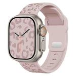 For Apple Watch 42mm / 41mm / 40mm / 38mm Buckle Concave Leopard Silicone Watch Band(Oxford Pink)
