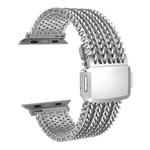 For Apple Watch 46mm / 49mm / 45mm / 44mm Mesh Magnetic Stainless Steel Watch Band(Titanium Color)