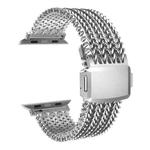 For Apple Watch 46mm / 49mm / 45mm / 44mm Mesh Magnetic Stainless Steel Watch Band(Silver)