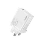 WK WP-U66 Kinkong 65W Dual USB-C / Type-C + USB GaN Fast Charger, Plug:UK Plug(White)