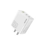 WK WP-U66 Kinkong 65W Dual USB-C / Type-C + USB GaN Fast Charger, Plug:US Plug(White)
