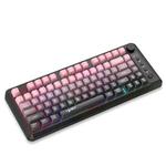 HXSJ L400 Three-mode Wireless RGB Light Thin Film 81 Keys Keyboard(Gradient Black Pink)