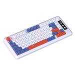 HXSJ L400 Three-mode Wireless RGB Light Thin Film 81 Keys Keyboard(Blue White Red)