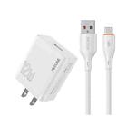 US Plug WK WP-U76 Kinkong 12W USB Charger Set(with Type-C Cable)