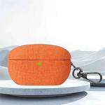 For Sony WF-1000XM5 Fine Cloth Earphone Case with Hook(Orange)