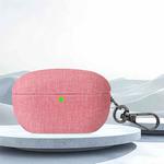 For Sony WF-1000XM5 Fine Cloth Earphone Case with Hook(Rose Pink)