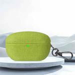 For Sony WF-1000XM5 Fine Cloth Earphone Case with Hook(Matcha Green)