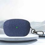 For Sony WF-1000XM5 Fine Cloth Earphone Case with Hook(Dark Blue)