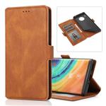 For Huawei Mate 30 Pro Retro Magnetic Closing Clasp Horizontal Flip Leather Case with Holder & Card Slots & Photo Frame & Wallet(Brown)