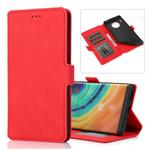 For Huawei Mate 30 Pro Retro Magnetic Closing Clasp Horizontal Flip Leather Case with Holder & Card Slots & Photo Frame & Wallet(Red)