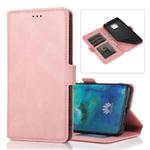 For Huawei Mate 20 Pro Retro Magnetic Closing Clasp Horizontal Flip Leather Case with Holder & Card Slots & Photo Frame & Wallet(Rose Gold)