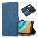 For Huawei Mate 30 Retro Magnetic Closing Clasp Horizontal Flip Leather Case with Holder & Card Slots & Photo Frame & Wallet(Navy Blue)