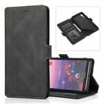 For Huawei P20 Pro Retro Magnetic Closing Clasp Horizontal Flip Leather Case with Holder & Card Slots & Photo Frame & Wallet(Black)
