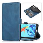 For Huawei P30 Retro Magnetic Closing Clasp Horizontal Flip Leather Case with Holder & Card Slots & Photo Frame & Wallet(Navy Blue)