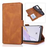 For Huawei nova 7 5G Retro Magnetic Closing Clasp Horizontal Flip Leather Case with Holder & Card Slots & Photo Frame & Wallet(Brown)