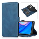 For Huawei Y9 Prime (2019) Retro Magnetic Closing Clasp Horizontal Flip Leather Case with Holder & Card Slots & Photo Frame & Wallet(Navy Blue)
