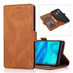 For Huawei Enjoy 9s Retro Magnetic Closing Clasp Horizontal Flip Leather Case with Holder & Card Slots & Photo Frame & Wallet(Brown)