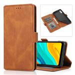 For Huawei Enjoy 10e Retro Magnetic Closing Clasp Horizontal Flip Leather Case with Holder & Card Slots & Photo Frame & Wallet(Brown)