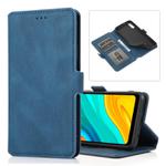 For Huawei Enjoy 10e Retro Magnetic Closing Clasp Horizontal Flip Leather Case with Holder & Card Slots & Photo Frame & Wallet(Navy Blue)